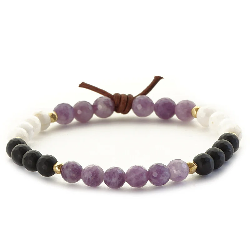 cross bracelets for women -Until We Meet Again Bracelet - Lepidolite | A Bereavement Bracelet