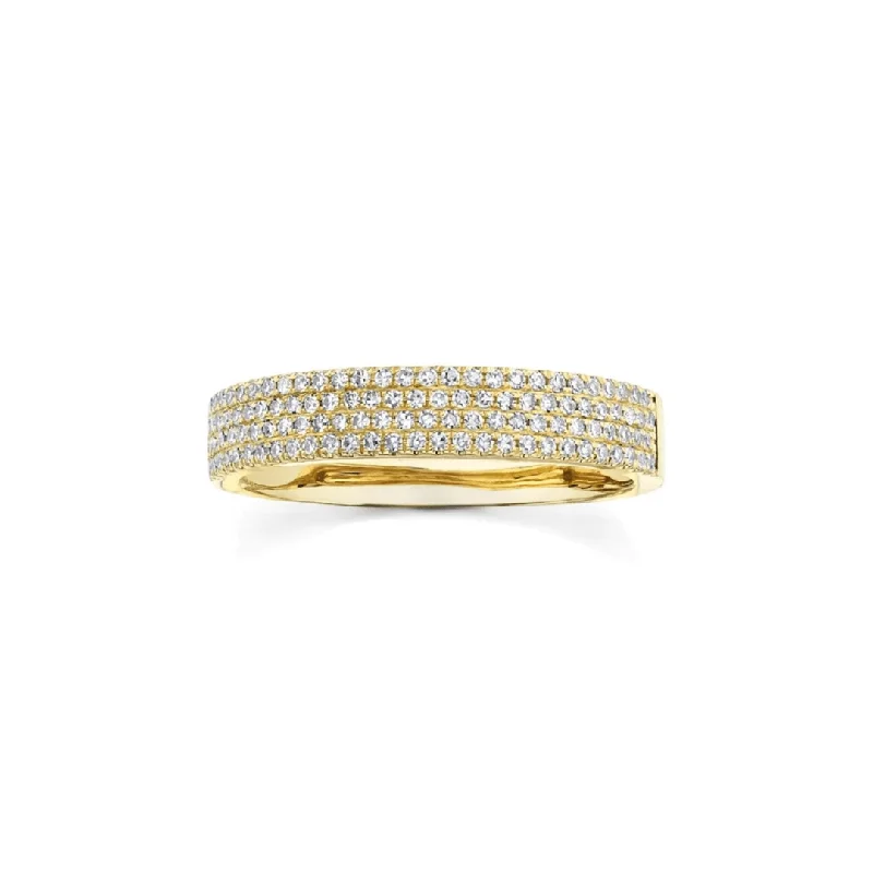 Women's rings luminous-chic-4 Row Pave Band