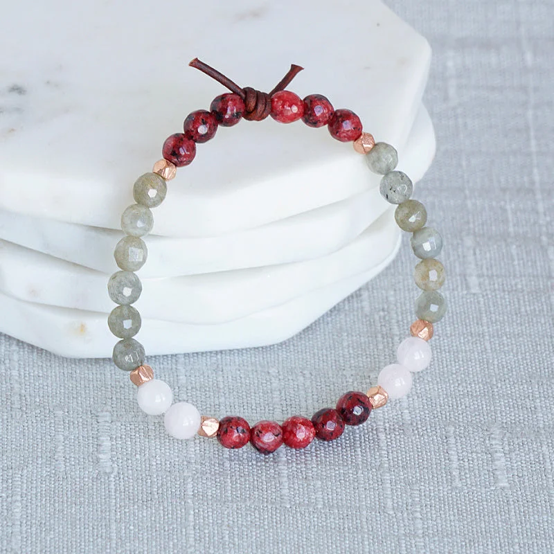 silver bracelets for women -Be Unapologetically You - Red | A Mini Meaningful Bracelet