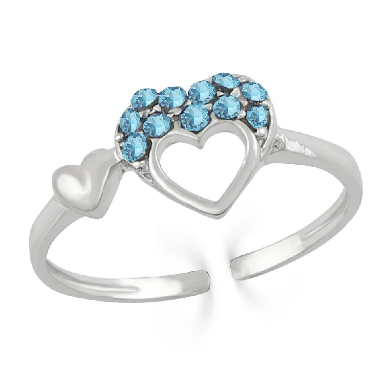 Women's rings luxe-spark-Darshana Jewels Silver Plated Austrian Stone Adjustable Ring