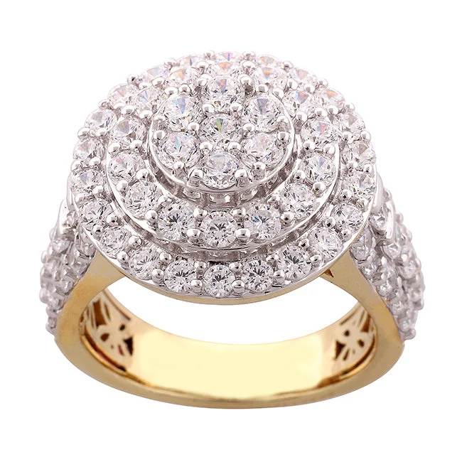 trendy engagement rings for women -Red Hot Deal  3 CTW Diamond Engagement Ring in 10KT Yellow Gold