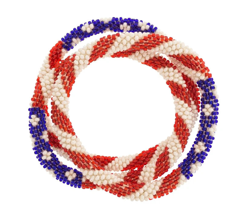 fashion cuff bangles for women -Roll-On® Bracelets <br> Stars & Stripes