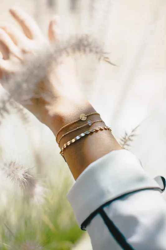 small pendant bracelets for women -GOLD FILLED INITIAL BRACELET