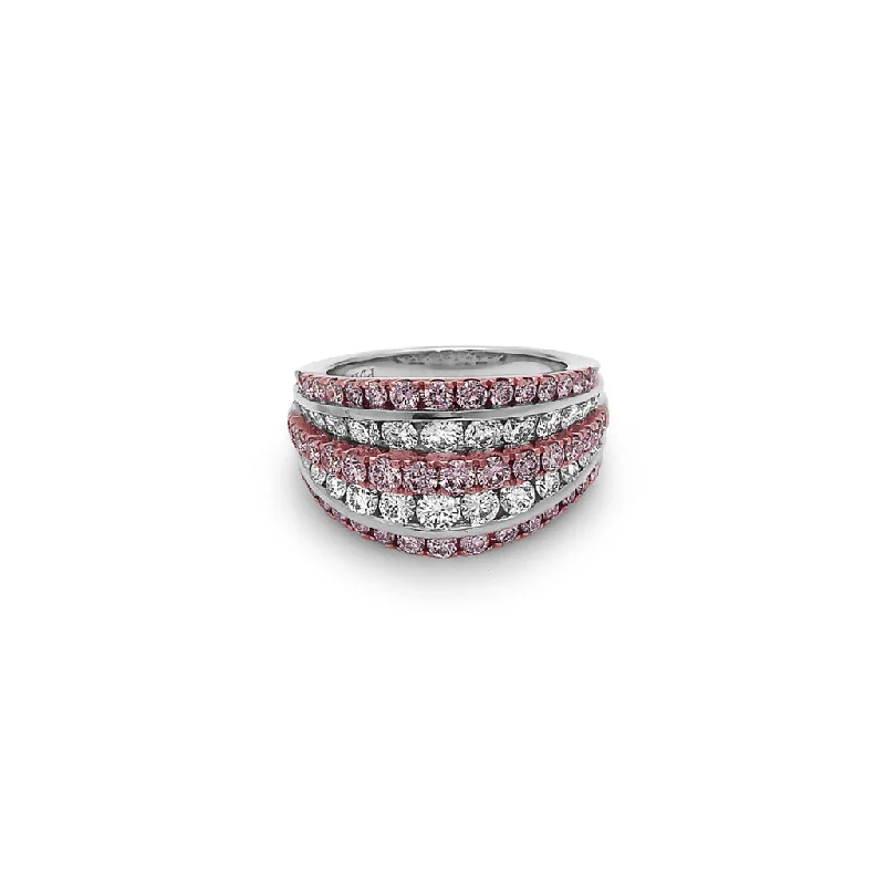 Women's rings twilight-stone-Pink Diamond Ring