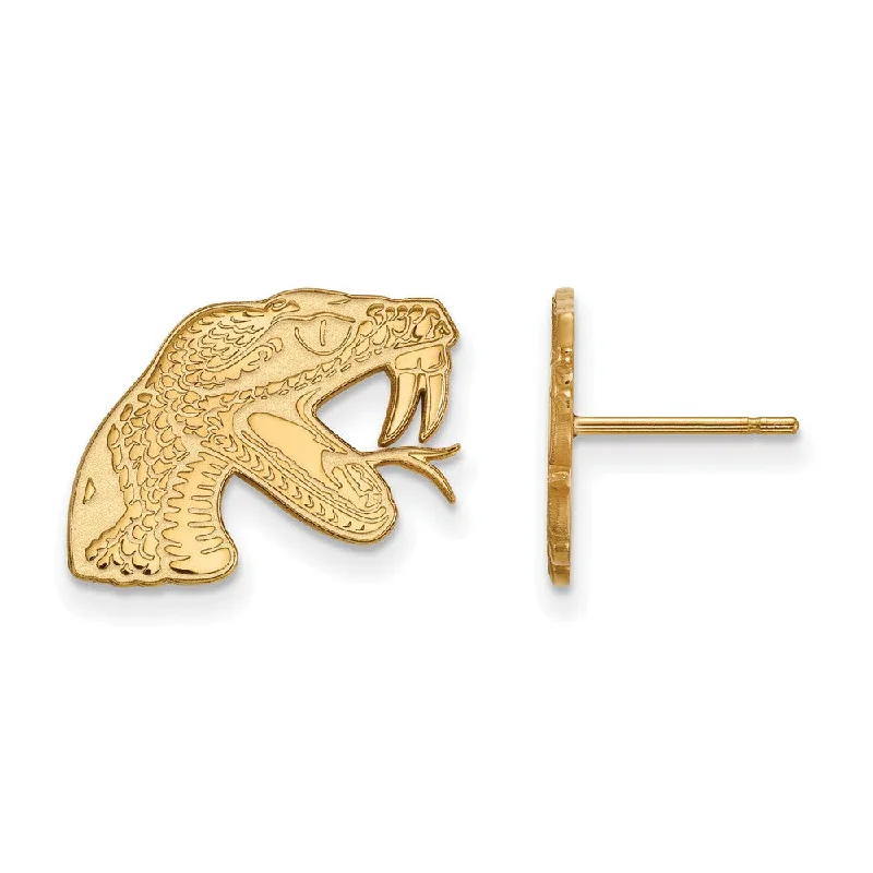 classy stud earrings for women -10k Yellow Gold Florida A&M University Small Post Earrings