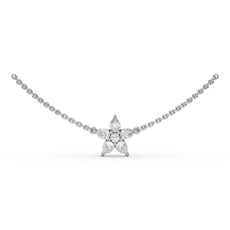 round pendant necklaces for women -Catalina Diamond Star Necklace N4974