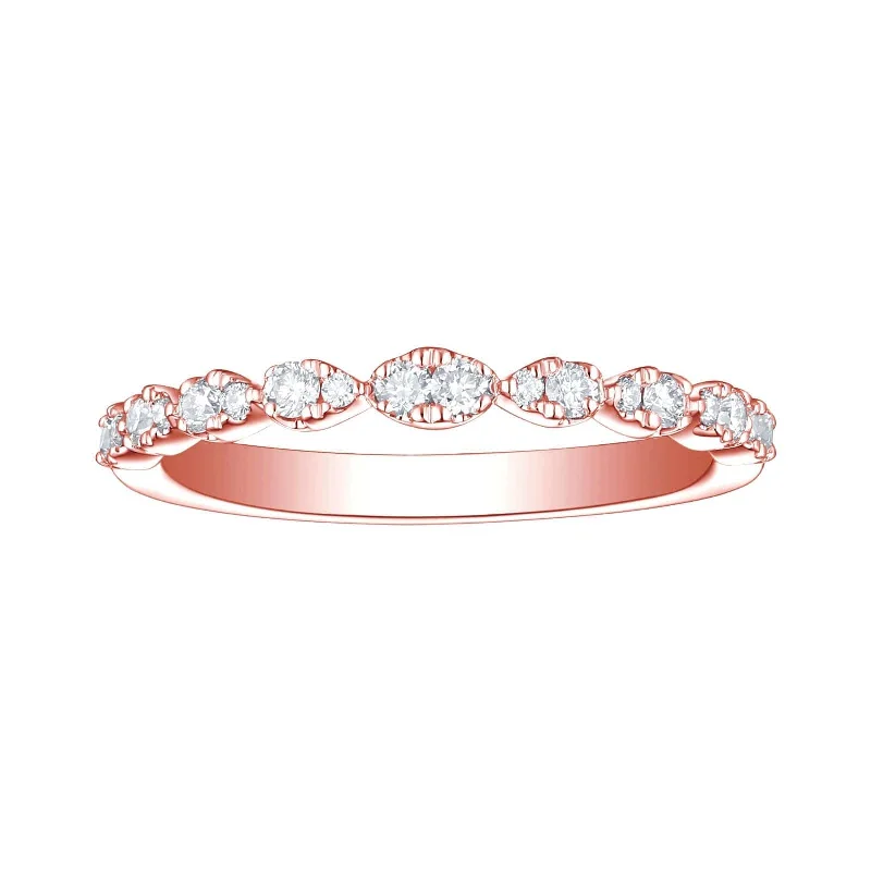 Women's rings sleek-contour-Lab Grown Diamond Pear Station Band