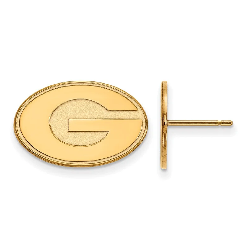 handcrafted earrings for women -10k Yellow Gold University of Georgia Small Initial G Post Earrings