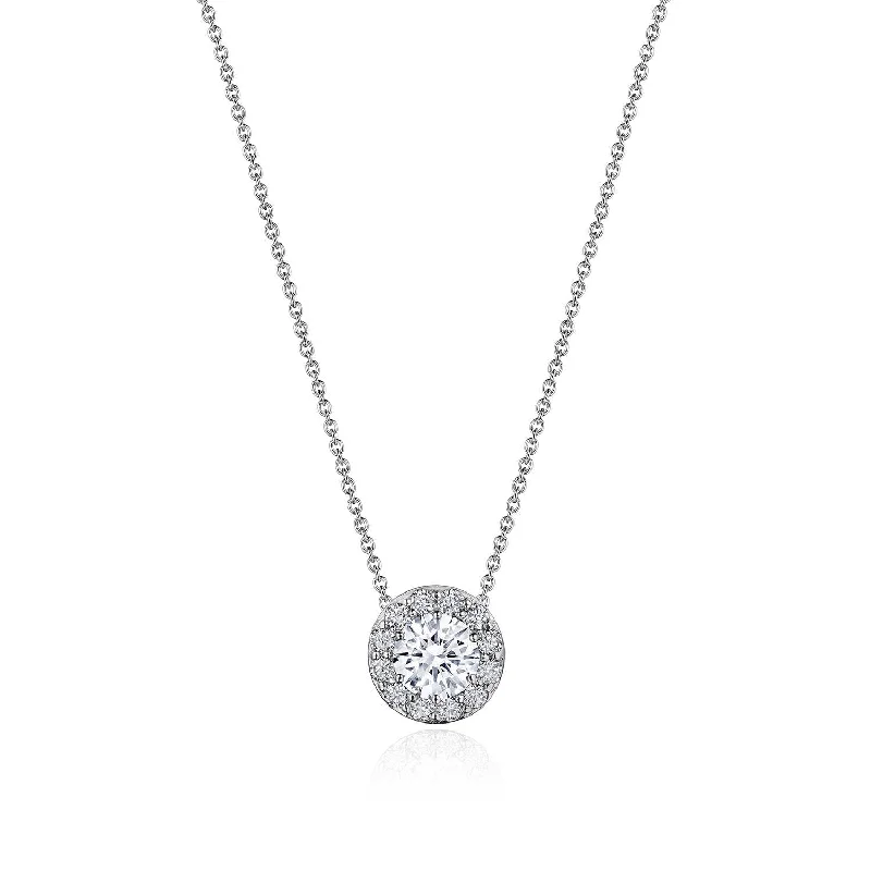 diamond heart necklaces for women -TACORI Bloom | 17" Single Bloom Diamond Necklace FP809RD55