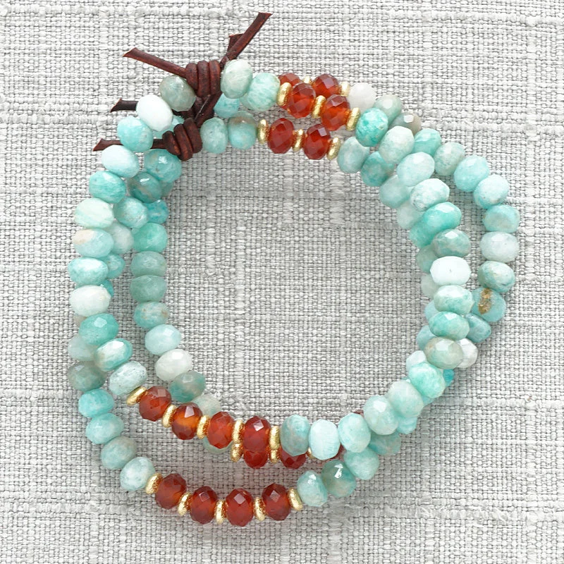 opal bracelets for women -Little Notes of Love Mini Bracelet - Amazonite | Giftable Jewelry