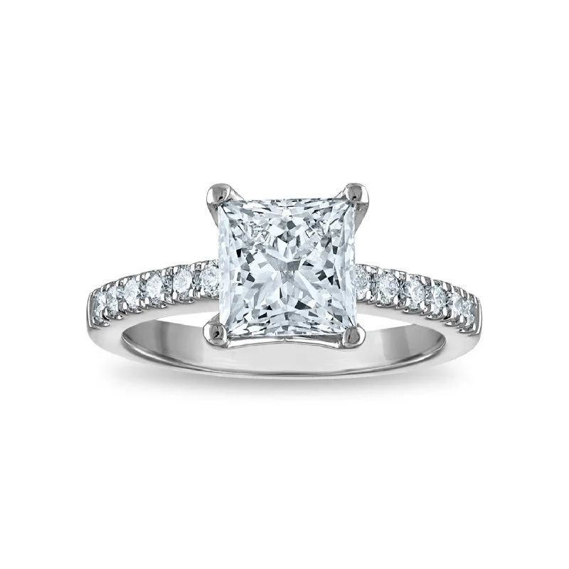 budget-friendly engagement rings for women -Signature EcoLove Diamond Dreams 2-1/2 CTW Lab Grown Diamond Engagement Ring in 14KT White Gold