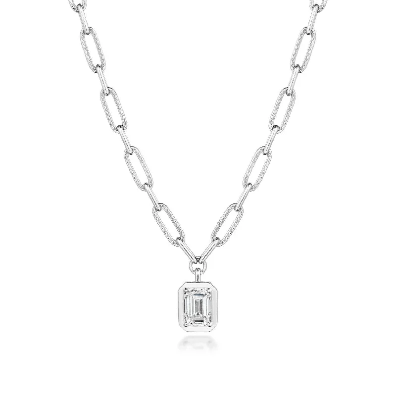 initial necklaces for women -TACORI Allure | Petite Diamond Link Necklace - 1.54ct FP813VEC8X6LD