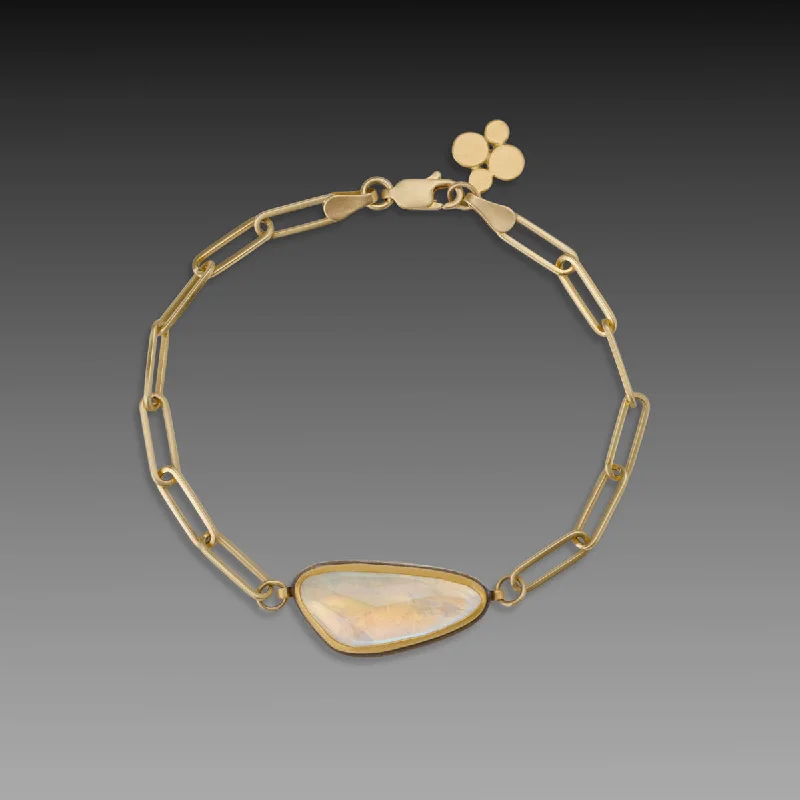 best-selling bracelets for women -Moonstone & Gold Bracelet