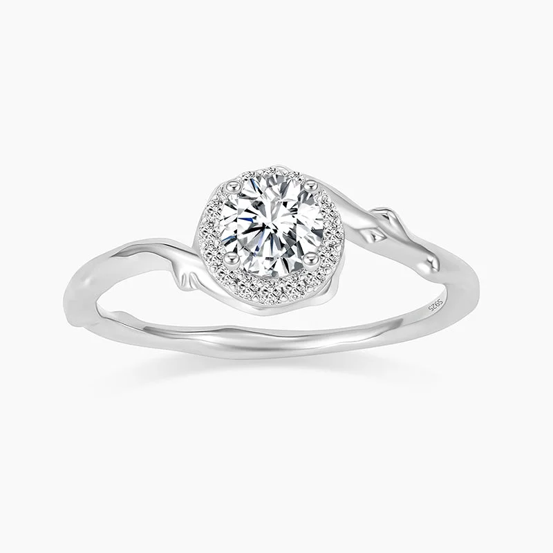 engagement rings under $1000 -Round Cut Gemstone Engagement Rings