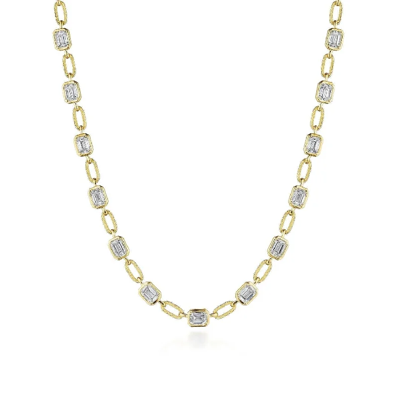 colorful beaded necklaces for women -TACORI Allure | Lab Grown Diamond Link Necklace FN825EC55X4LDY16