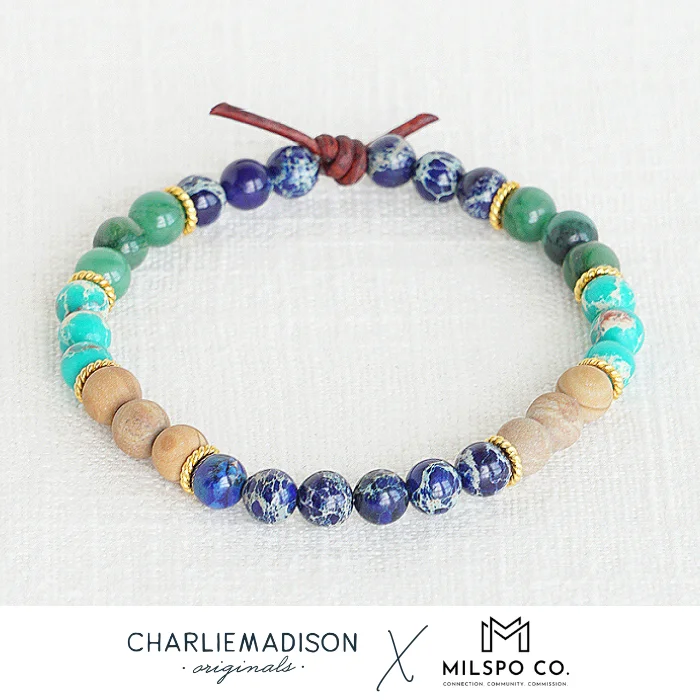 oval bangles for women -Sending Hope Mini Bracelet - Brook Leona Mission Sending Scholarship | Milspo Co. X Charliemadison Collaboration