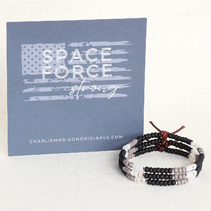 best bracelets for women -Space Force Strong Bracelet | Tiny Stacker Seed Bead Bracelet