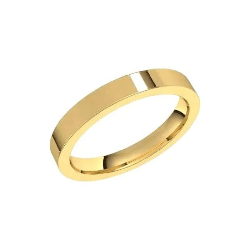 Women's rings ornate-arc-Flat Gold Spacer Band