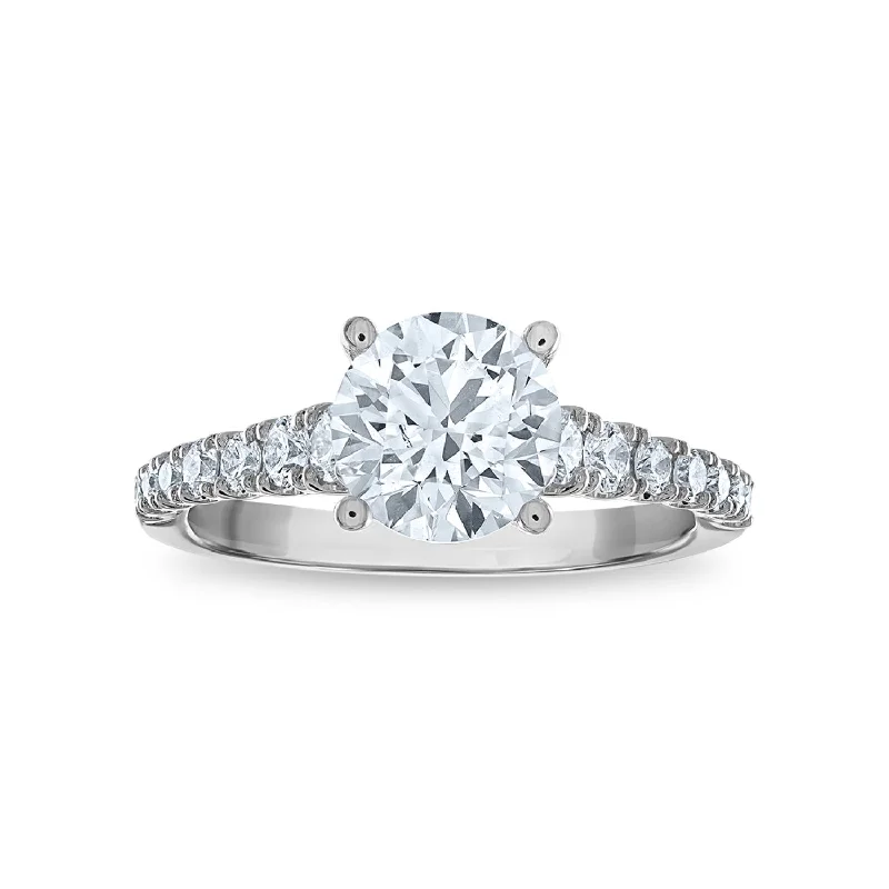 unusual engagement rings for women -Signature EcoLove Diamond Dreams 2 CTW Lab Grown Diamond Solitaire Engagement Ring in 14KT White Gold