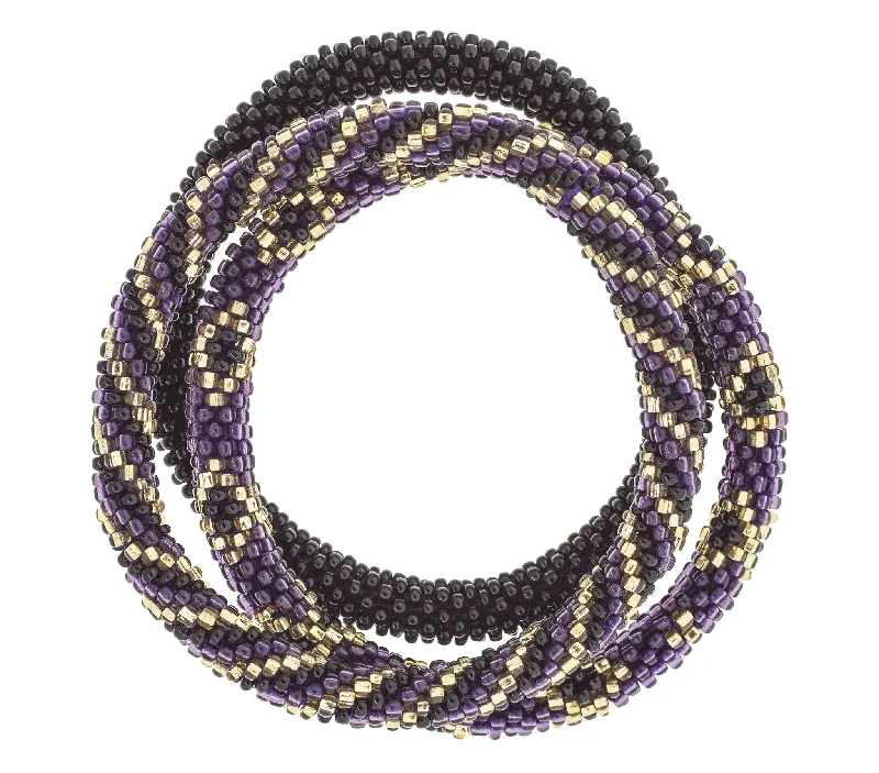 small bracelets for women -Game Day Roll-On® Bracelets <br> Purple & Black