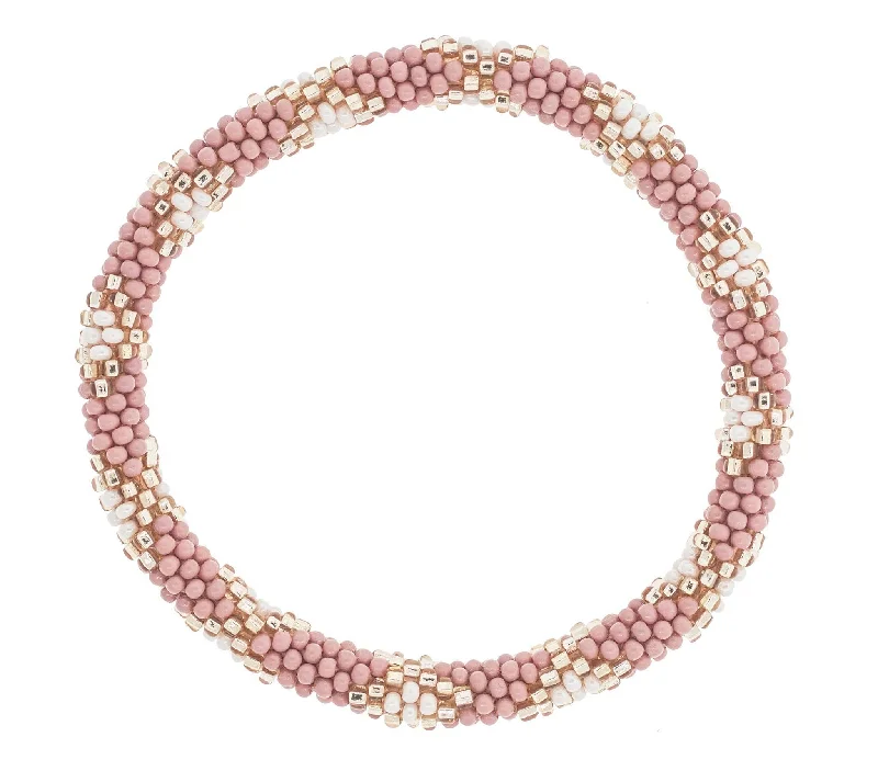 huggie bangles for women -8 inch Roll-On® Bracelet <br> Pink Diamonds