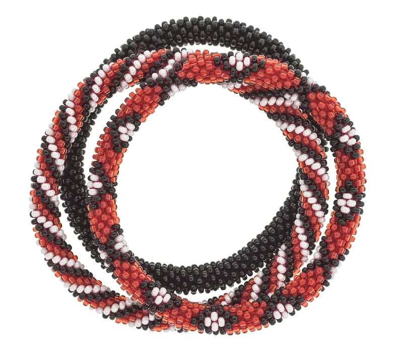 gemstone bracelets for women -Game Day Roll-On® Bracelets <br> Red, Black, & White