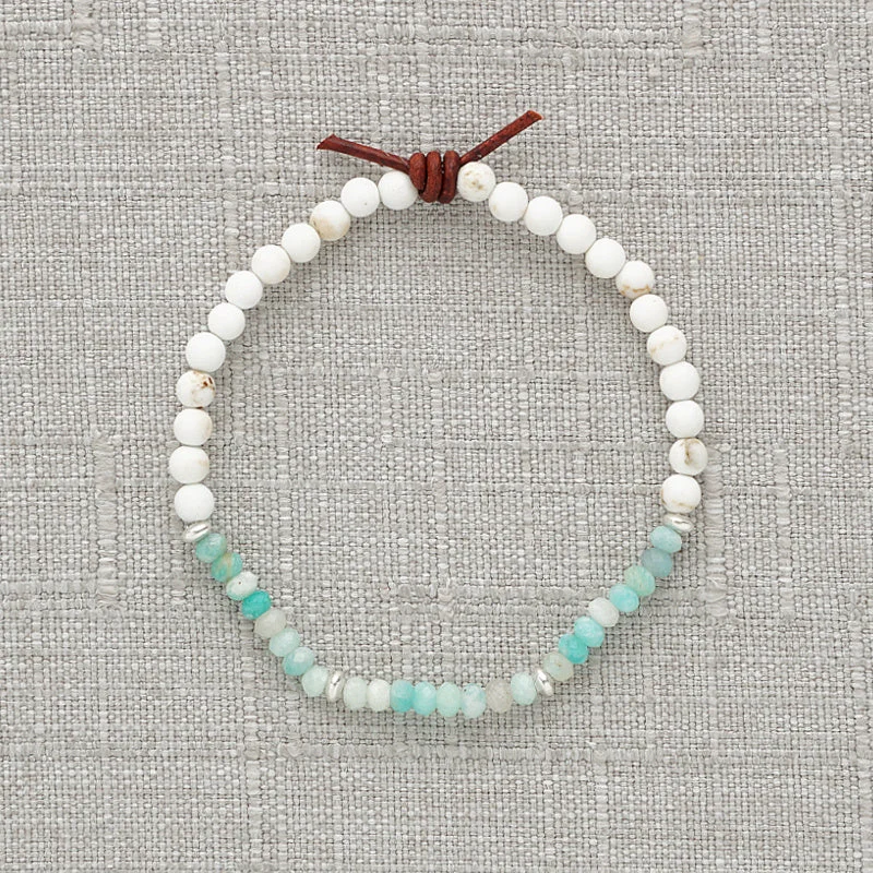 fashion cuff bangles for women -Dream Big Bracelet - Peru Amazonite | Tiny Stacker