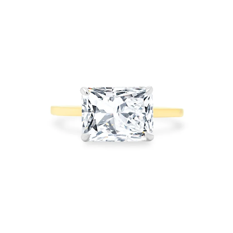 Women's rings blush-arc-East West Radiant Cut Solitaire