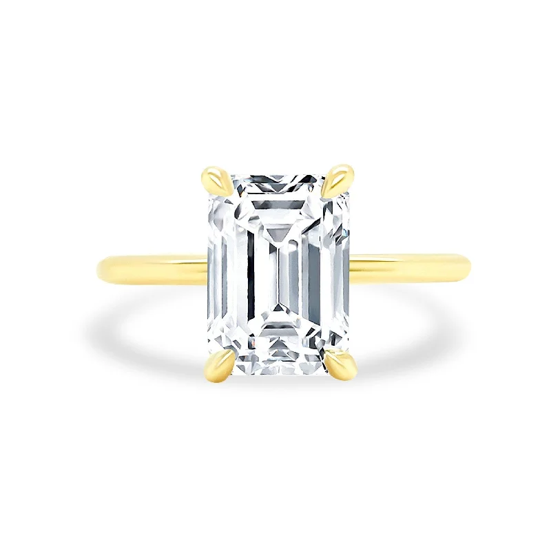 Women's rings blush-arc-Emerald Cut Solitaire