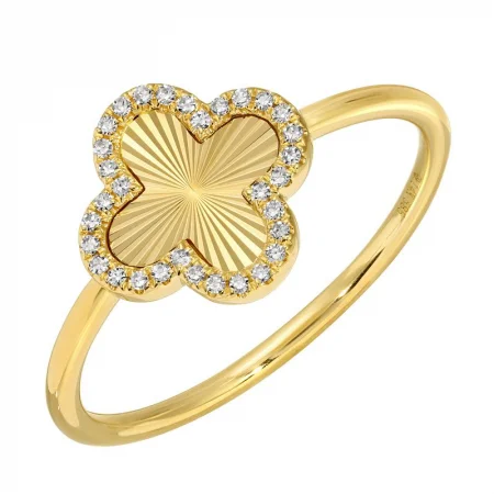 Women's rings apricot-charm-LOLA FLUTED CLOVER RING