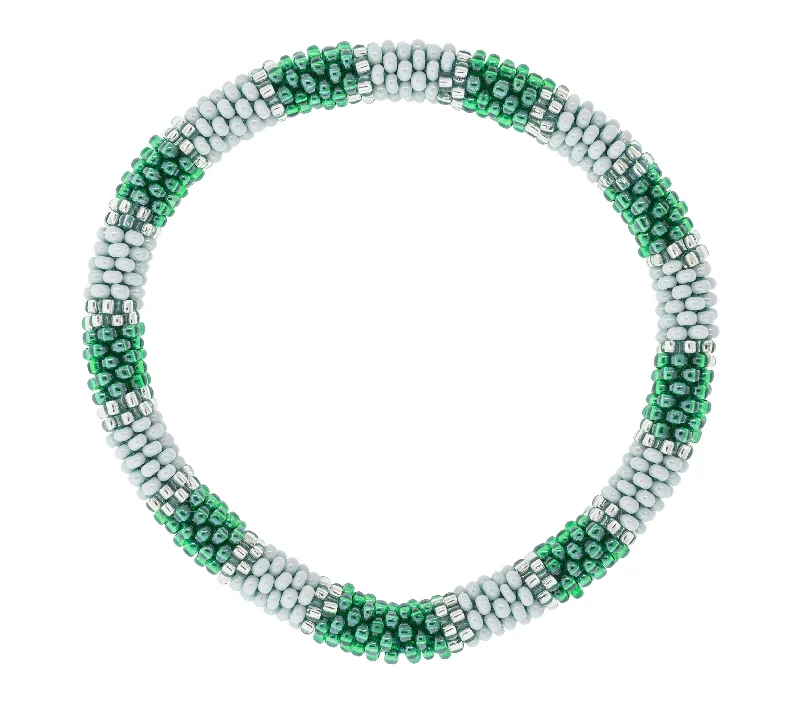 love bracelets for women -Game Day Roll-On® Bracelet <br> Green & White