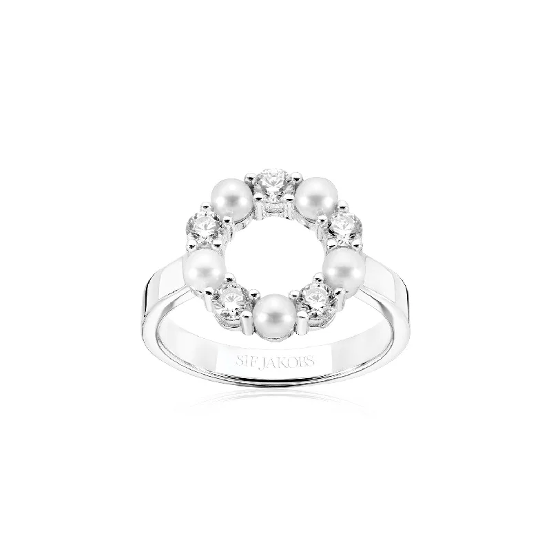 Women's rings breezy-band-Ring Biella Perla