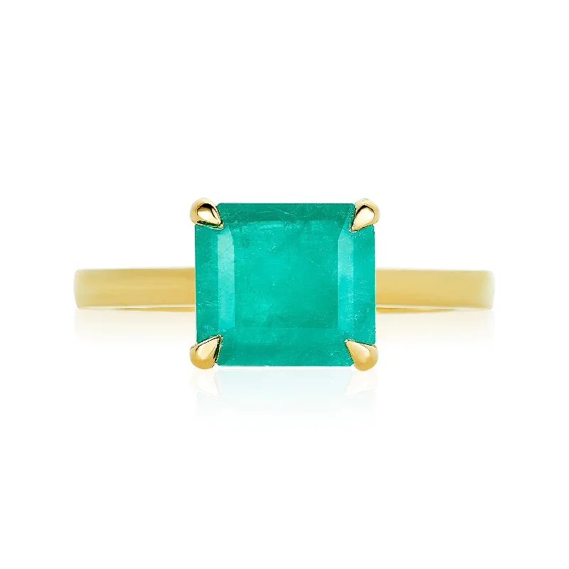 Women's rings tender-spark-East/ West Emerald Ring