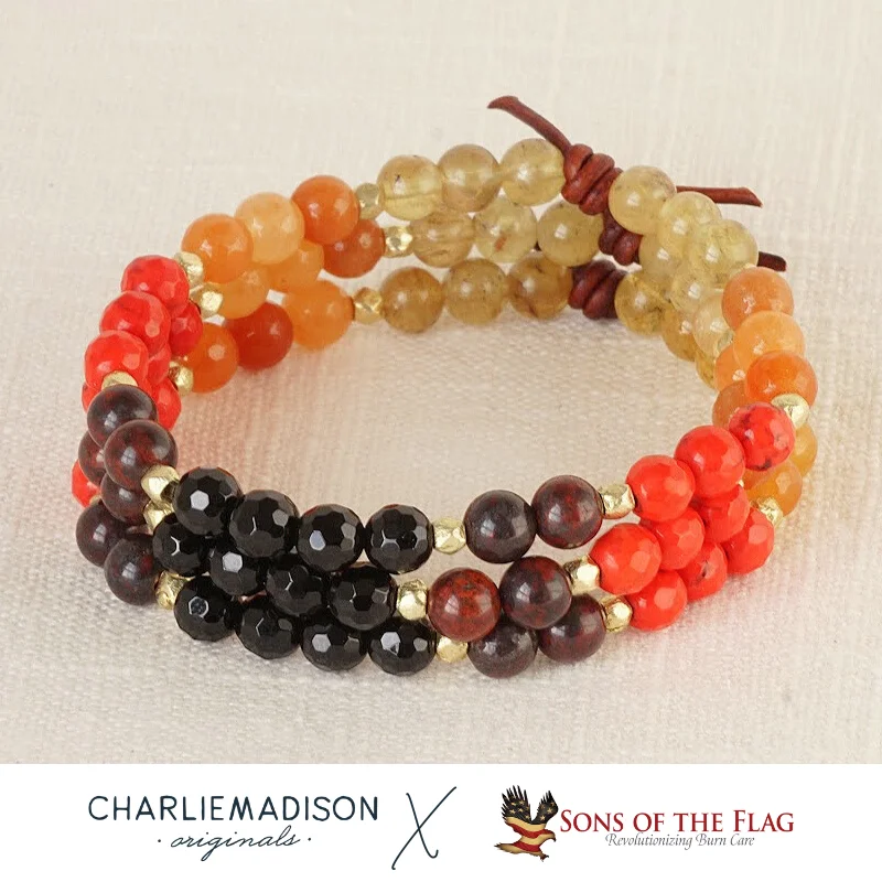 delicate bracelets for women -Brighter Than the Fire Mini Bracelet | Sons of the Flag X Charliemadison Collaboration