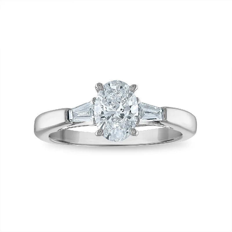 gothic engagement rings for women -Signature EcoLove Diamond Dreams 1 1/5 CTW Lab Grown Diamond Engagement Ring in 14KT White Gold