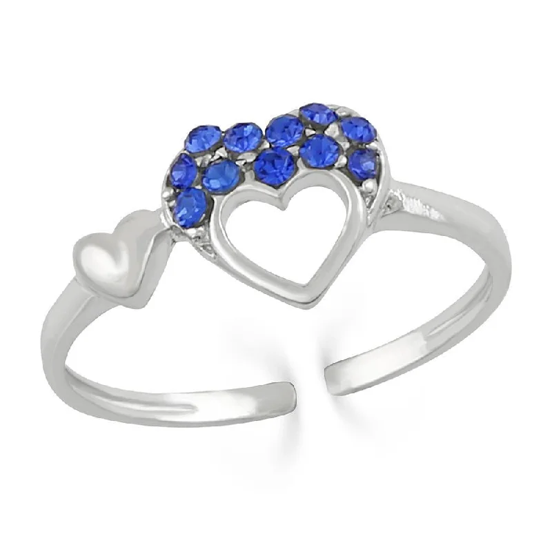 Women's rings timeless-stone-Darshana Jewels Silver Plated Austrian Stone Adjustable Ring