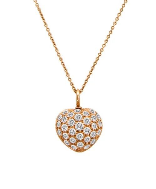 aesthetic necklaces for women -Puffed Heart Necklace 589