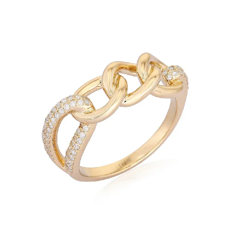 Women's rings lunar-ZOE CHAIN LINK RING