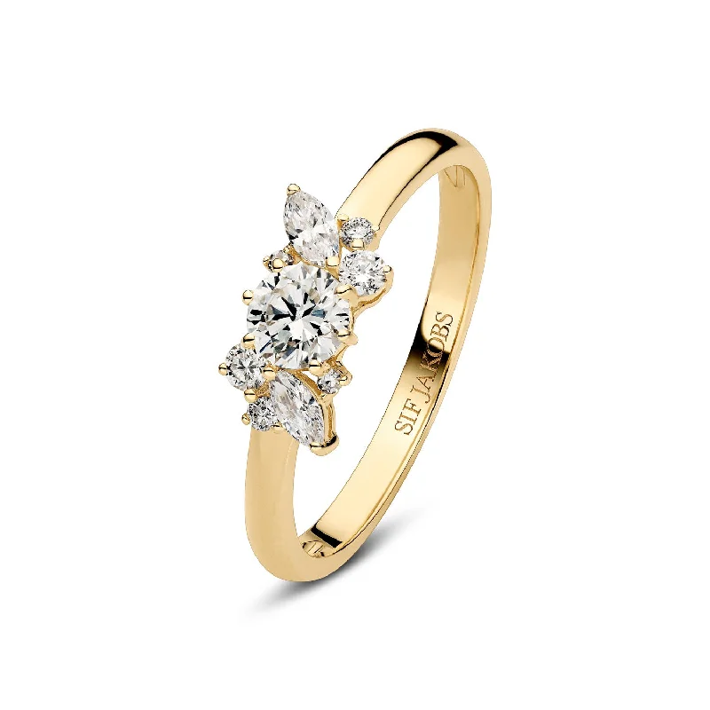 Women's rings apricot-glow-Ring Lovere - with lab-grown diamonds