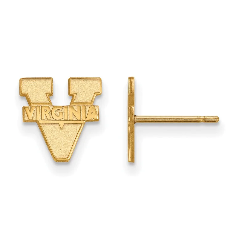 minimal stud earrings for women -10k Yellow Gold University of Virginia XS (Tiny) Post Earrings