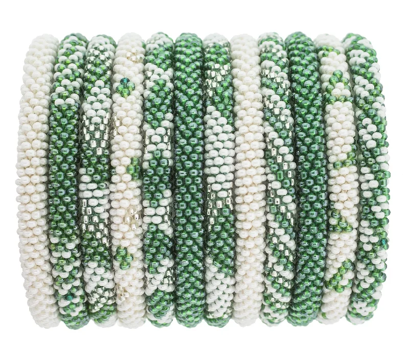 small pendant bracelets for women -Game Day Roll-On® Bracelets <br> Green & White