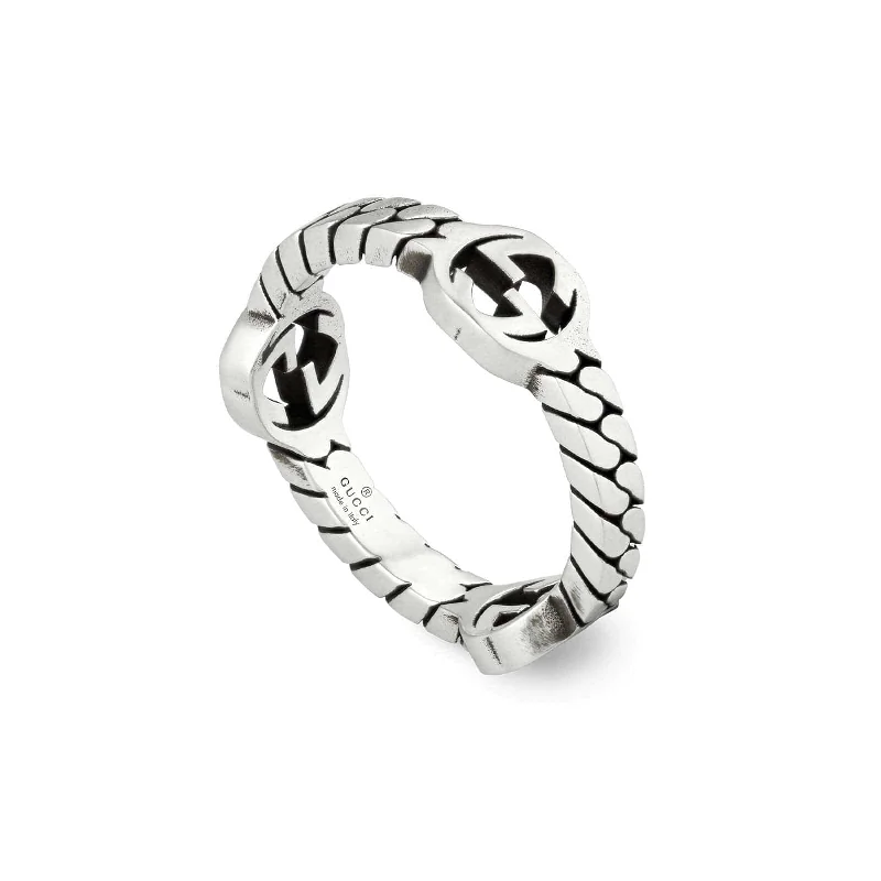 Women's rings twilight-stone-Interlocking G Station Ring