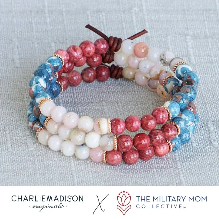 floral bracelets for women -The Collective Mini Bracelet | Military Mom Collective X Charliemadison Collaboration