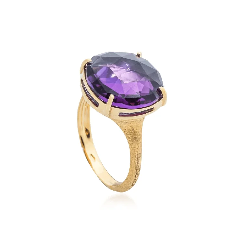 Women's rings luxe-spark-18k Yellow Gold Amethyst Jaipur Ring