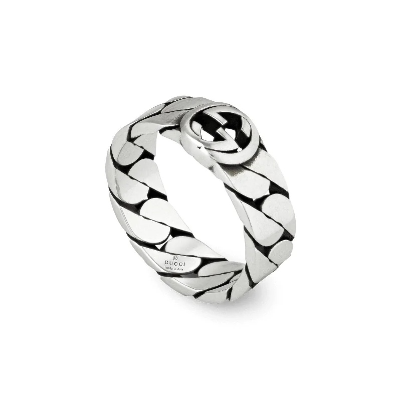 Women's rings vivid-gleam-Wide Interlocking G Ring