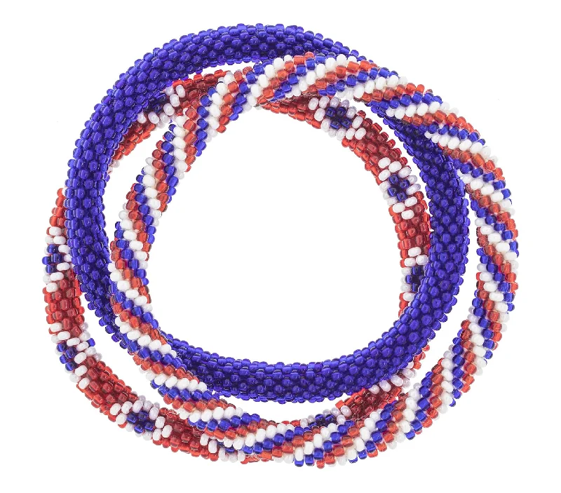 statement bracelets for women -Game Day Roll-On® Bracelets <br> Red, White, & Blue