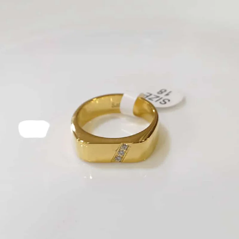 Women's rings gentle-twist-Tarohi Jewels Gold Plated Austrian Stone Rings