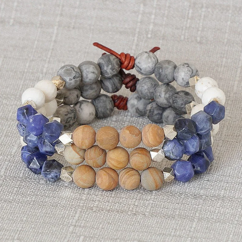 pearl bracelets for women -Courage - Blue | Military Tribute Bracelet