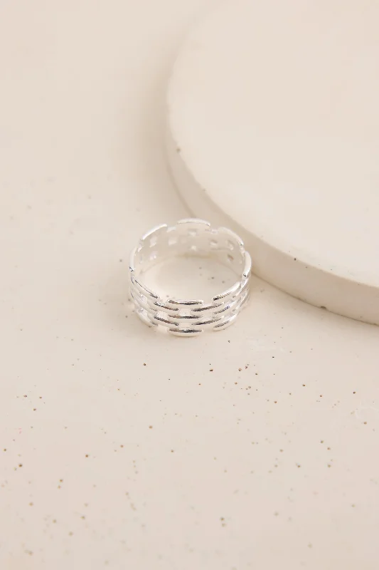 Women's rings faint-shimmer-Olivia Ring Silver