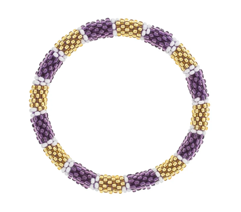 diamond bracelets for women -Game Day Roll-On® Bracelet <br> Purple & Gold